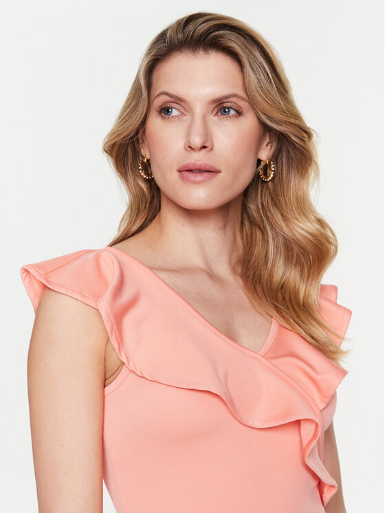 Silvian Heach Silvian Heach Sukienka codzienna GPP23299VE Pomarańczowy Regular Fit