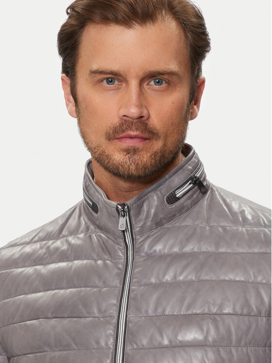 Milestone Milestone Lederjacke Cortino 431019 60515 Grau Regular Fit