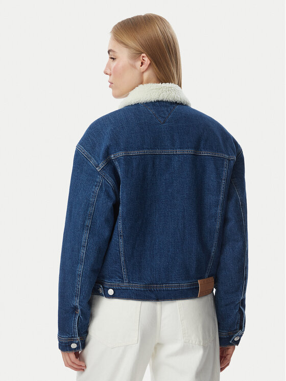 Tommy Jeans Tommy Jeans Teksajakk Archive Teddy DW0DW23519 Sinine Regular Fit