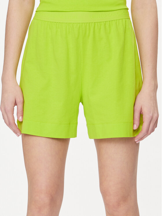 United Colors Of Benetton Pyžamové šortky 30963900F Zelená Regular Fit