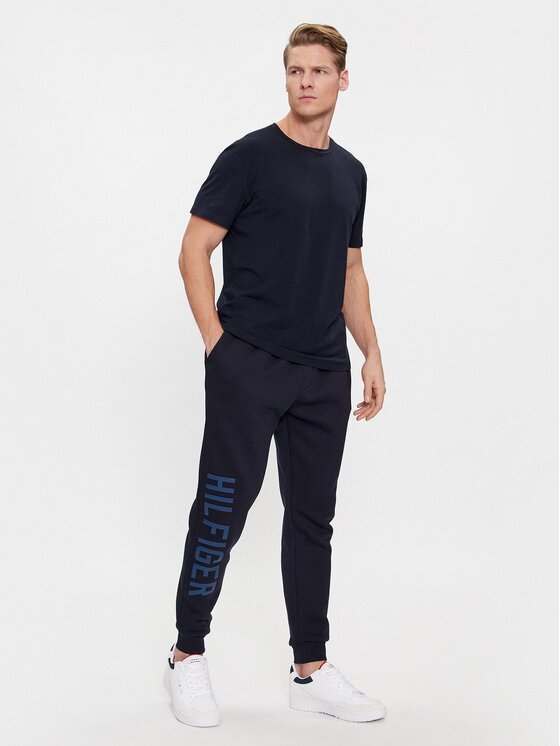 Tommy Hilfiger Tommy Hilfiger Teplákové nohavice Graphic MW0MW32629 Tmavomodrá Regular Fit