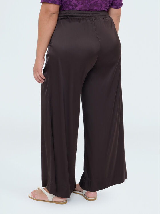 Fiorella Rubino Fiorella Rubino Spodnie materiałowe P092L002354N022 Brązowy Over Fit