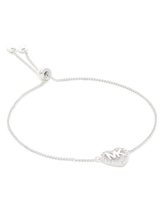 Michael Kors Michael Kors Bransoletka Logo Heart Slider MKC1242AN040 Srebrny