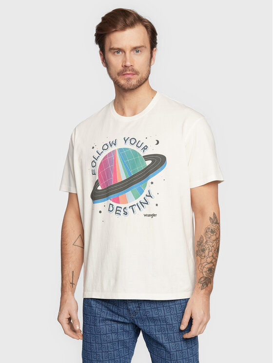 T-Shirt Wrangler, Größe S Weiß Graphic W7BGEEW02 112321276