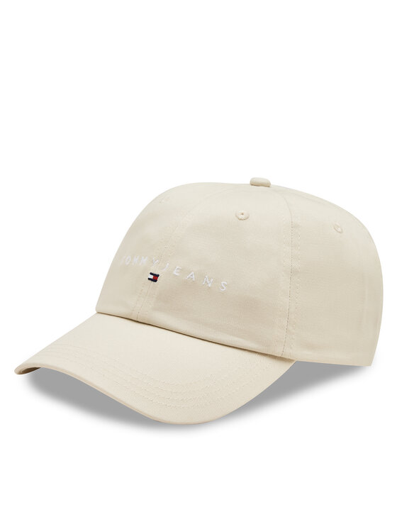 Tommy Jeans Šilterica Tjm Linear Logo 6-Panel Cap AM0AM12894 Écru