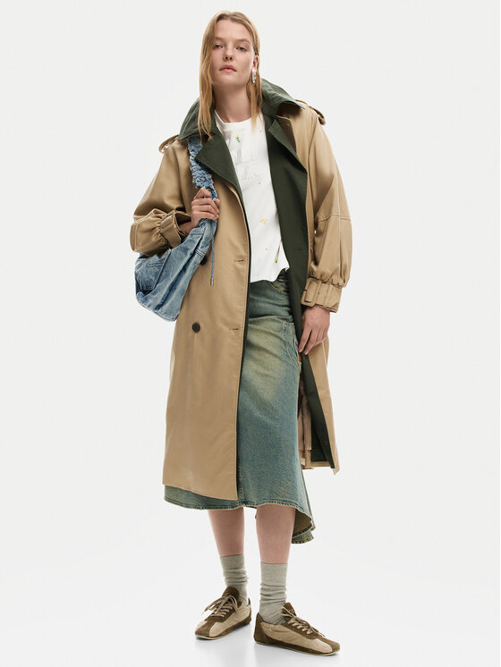 Desigual Trench Chaq Polo 26SWEW12 Maro Regular Fit