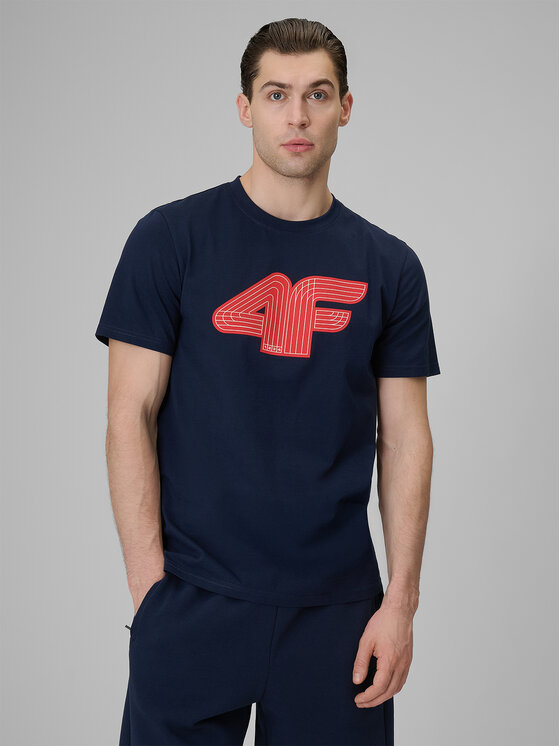 4F 4F T-Shirt COMMERCIAL 3 Granatowy Regular Fit