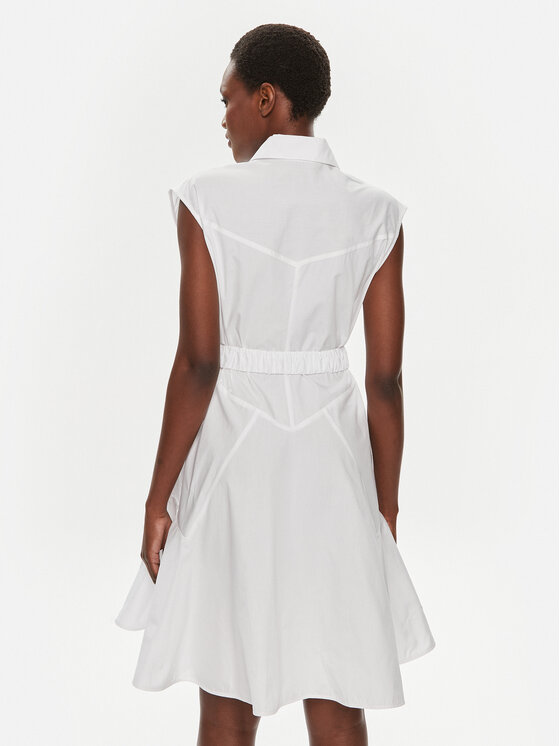 PINKO Pinko Φόρεμα πουκάμισο Anaceta 103111 A1P4 Λευκό Regular Fit