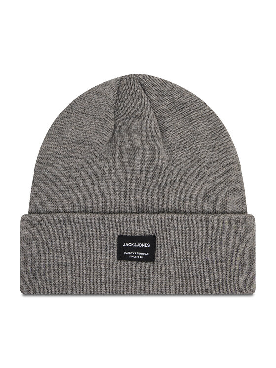 Jack&Jones Cepure Jacdna Beanie Noss 12092815 Pelēks