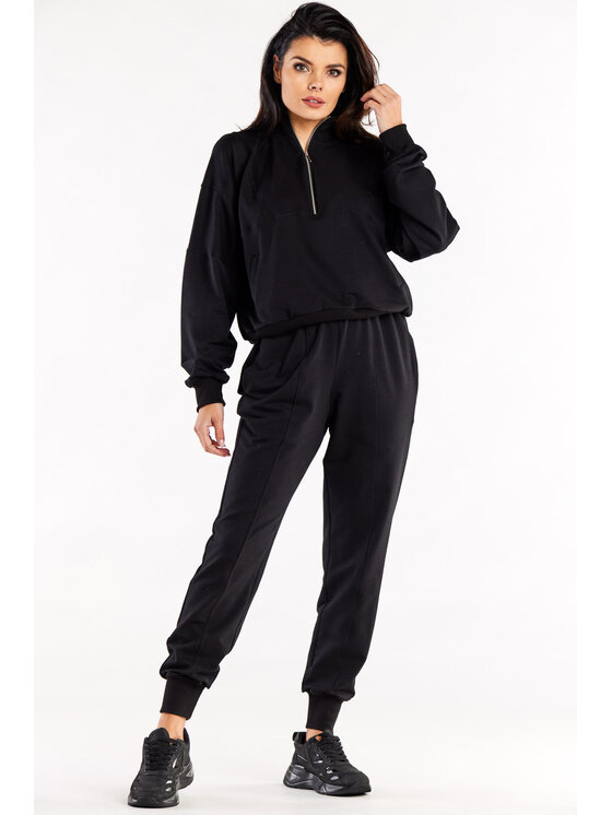 Infinite You Infinite You Mikina M316 Čierna Basic Fit