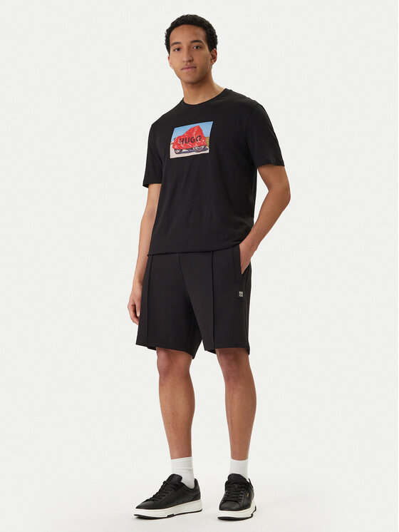 HUGO HUGO Pantaloni scurți sport Dimacshort 50562844 Negru Regular Fit