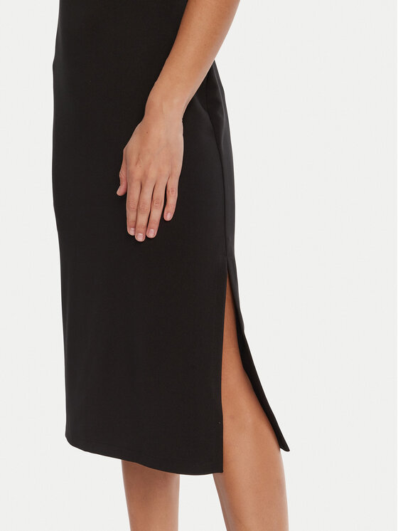 Rinascimento Rinascimento Коктейлна рокля CFC0020043002 Черен Slim Fit