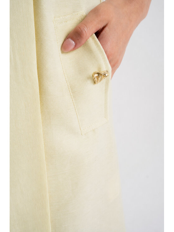 CLICK CLICK Φόρεμα καλοκαιρινό 60-6025 Ανοιχτό κίτρινο Comfortable Fit