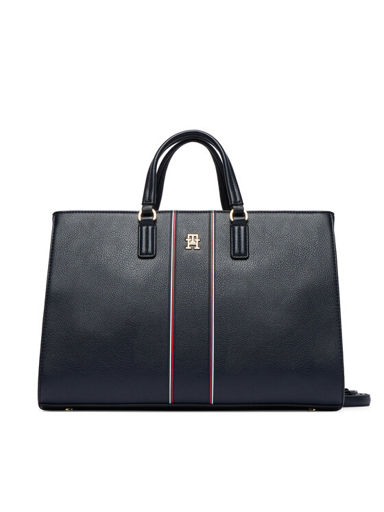 Tommy Hilfiger Tommy Hilfiger Kabelka Th Daily Satchel Corp AW0AW18644 Tmavomodrá