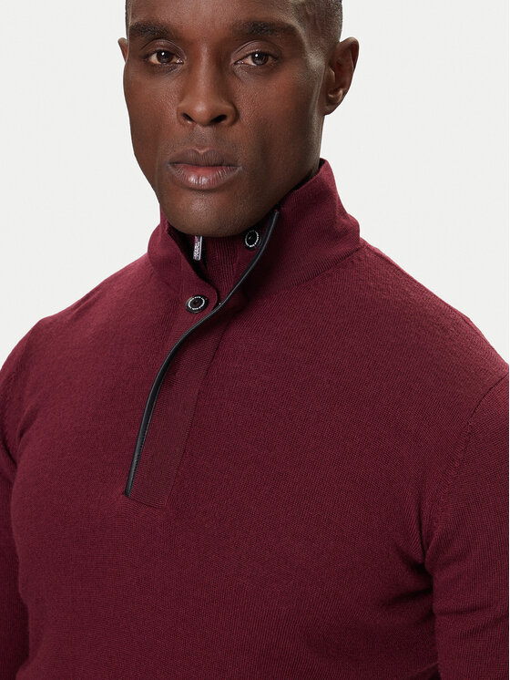 KARL LAGERFELD KARL LAGERFELD Sweter 655005 554399 Bordowy Slim Fit