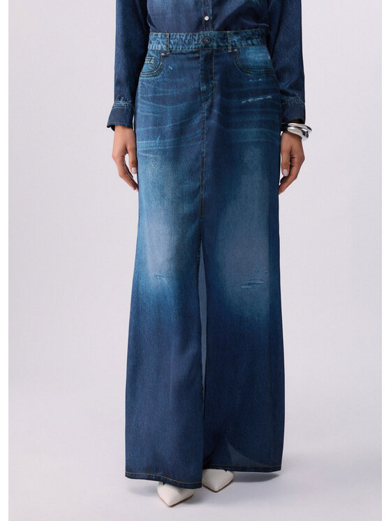 Liu Jo Liu Jo Gonna maxi UA6238T376A79042 Celeste Regular Fit