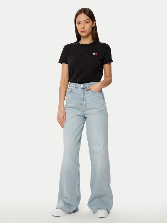 Tommy Jeans Tommy Jeans Póló DW0DW20153 Fekete Regular Fit