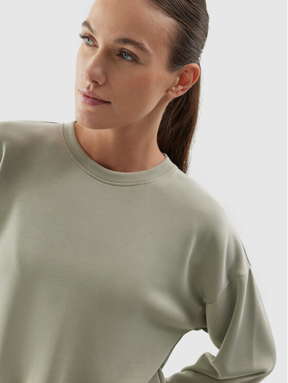 4F 4F Суитшърт 4FAW23TSWSF701 Каки Regular Fit