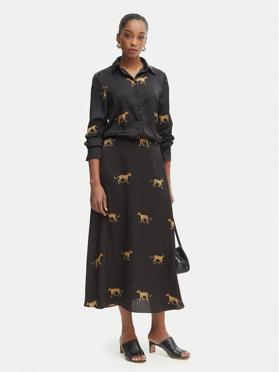 LOLA CASADEMUNT LOLA CASADEMUNT Спідниця-максі LS2608008 Чорний Regular Fit