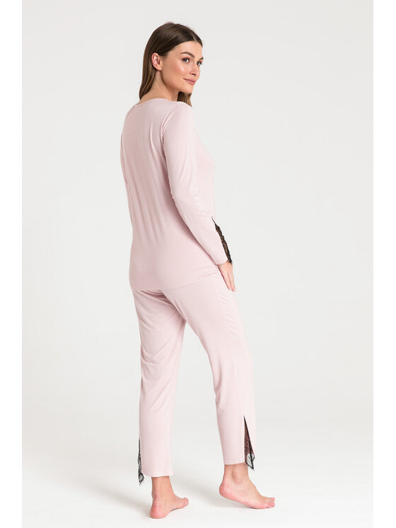 LaLupa LaLupa Koszula nocna LA072 Różowy Comfortable Fit