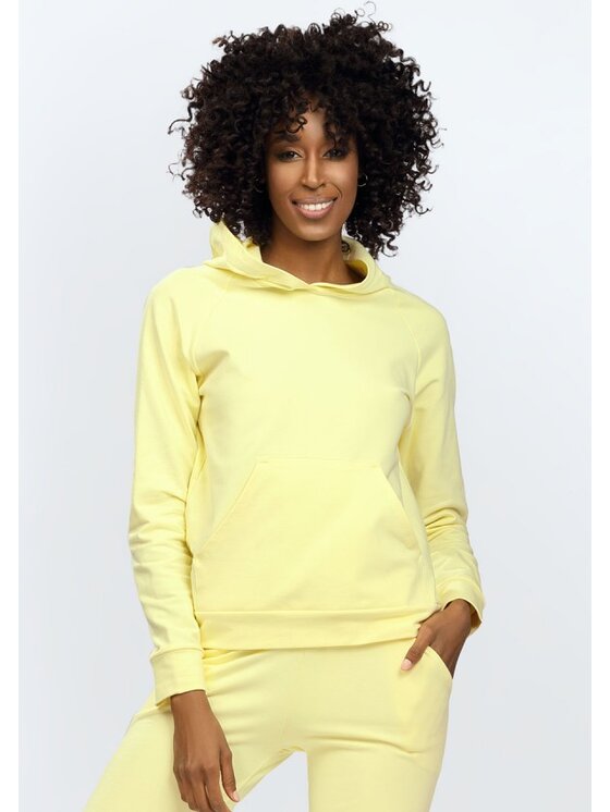 DKaren Sport DKaren Sport Bluza Seattle Żółty Slim Fit