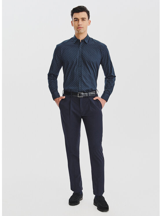 Pako Lorente Pako Lorente Koszula P25WN-1X-031 Granatowy Regular Fit