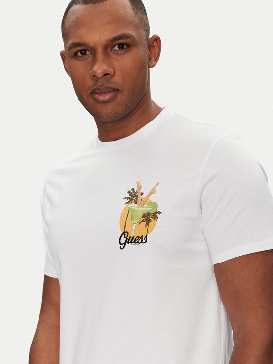Guess Guess T-krekls M5GI58 KBW41 Balts Regular Fit