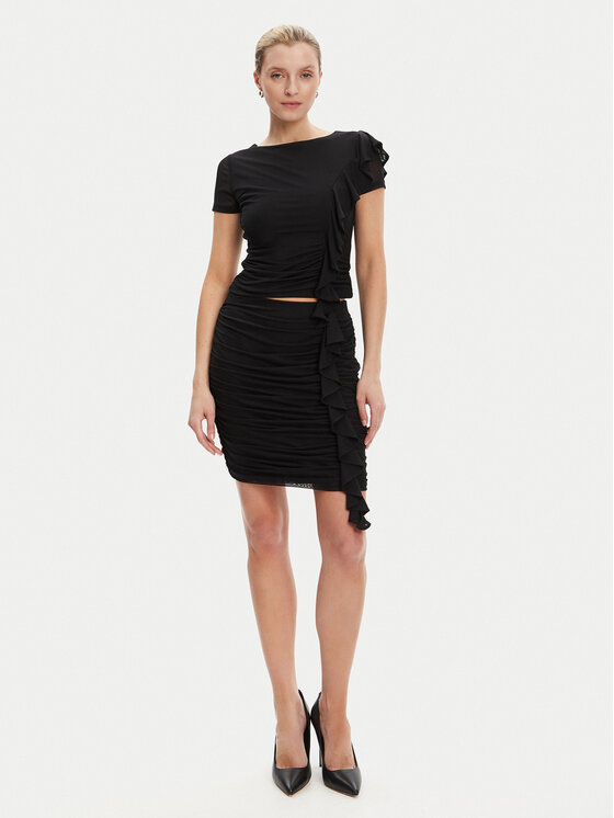 Guess Guess Bluzka W5YP08 KCZC2 Czarny Regular Fit