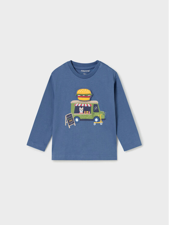 Mayoral Mayoral Μπλουζάκι 2.024 Μπλε Regular Fit