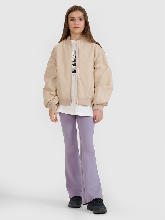 4F 4F Μπουφάν μεταβατικό 4FJWSS25TJACF184-82S Καφέ Oversize