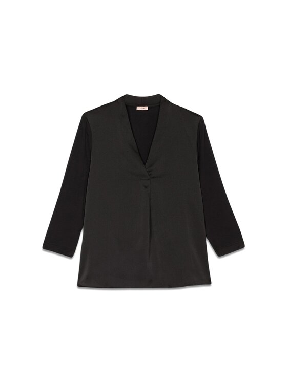 Oltre Oltre T-Shirt G269J003985N033 Czarny Regular Fit