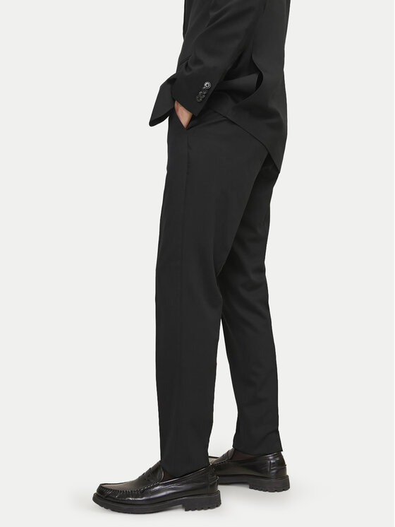 Jack & Jones Jack & Jones Společenské kalhoty Franco 12199893 Černá Super Slim Fit