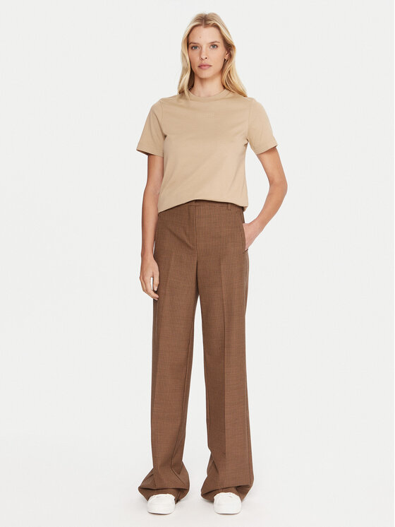 Lacoste Lacoste Футболка TF0355 Бежевий Regular Fit