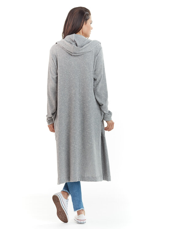 Awama Awama Kardigan L062 Šedá Basic Fit