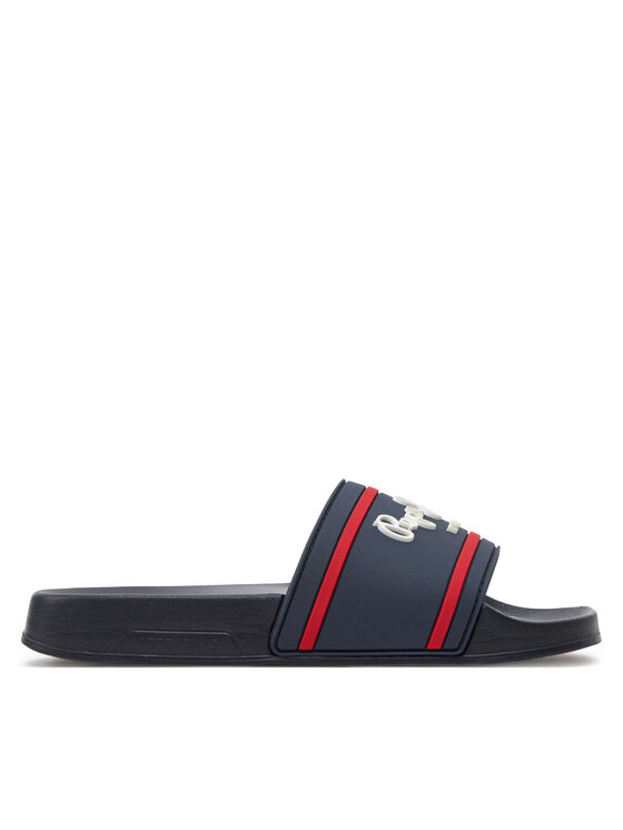 Pepe Jeans Ciabatte Slider Logo B PBS70054 Blu scuro, taglia : 32