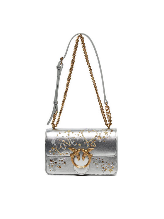 PINKO Pinko Torbica Love One Mini Dc AI 24-25 PLTT 100074 A1YW Srebrna