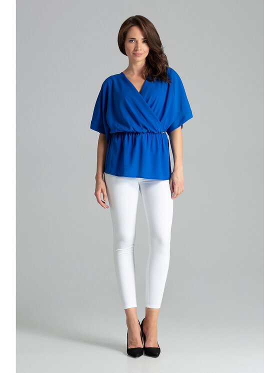 Lenitif Lenitif Blusa L063 Blu Regular Fit