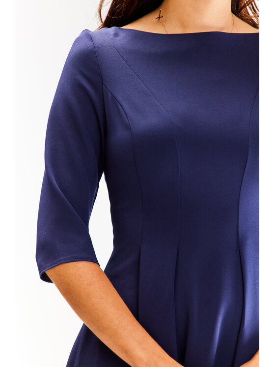 Awama Awama Abito da cocktail A620 Blu scuro Basic Fit