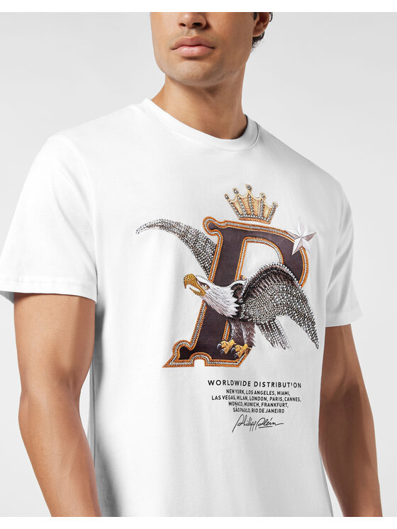 PHILIPP PLEIN PHILIPP PLEIN T-Shirt 26183 Biały Regular Fit