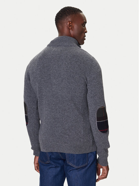 Barbour Barbour Sweter Holden MKN0837GY53 Szary Regular Fit