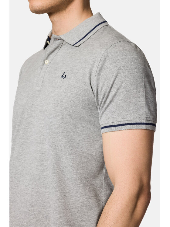 Lancerto Lancerto Polo Tom PO073123000040 Szary Regular Fit