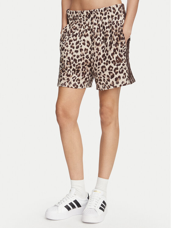 adidas adidas Sportovní kraťasy Seasonal Essentials Animal Print KH1551 Béžová Regular Fit