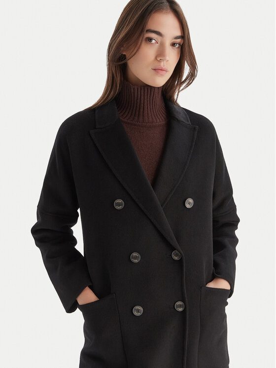 ViCOLO ViCOLO Wollmantel TF0001 Schwarz Regular Fit
