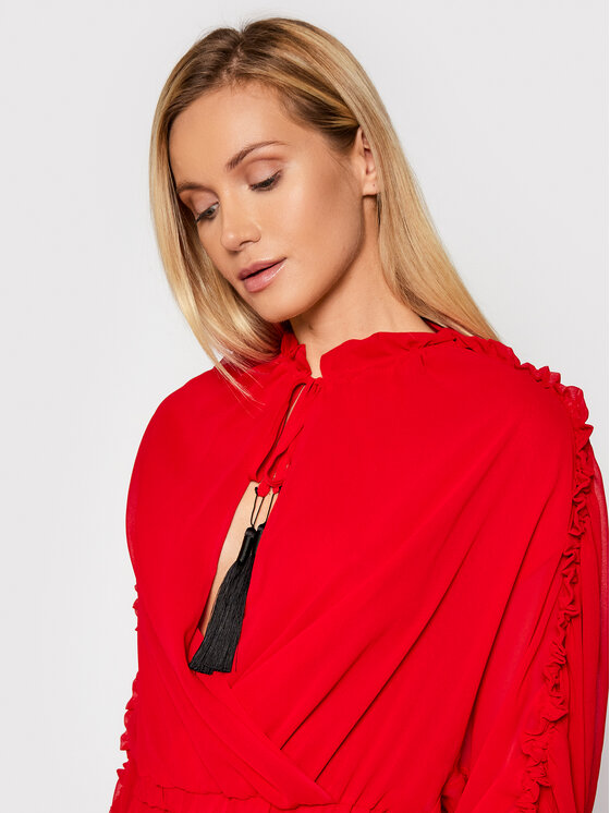 Babylon Babylon Коктейльна сукня O_MF0512 Червоний Regular Fit