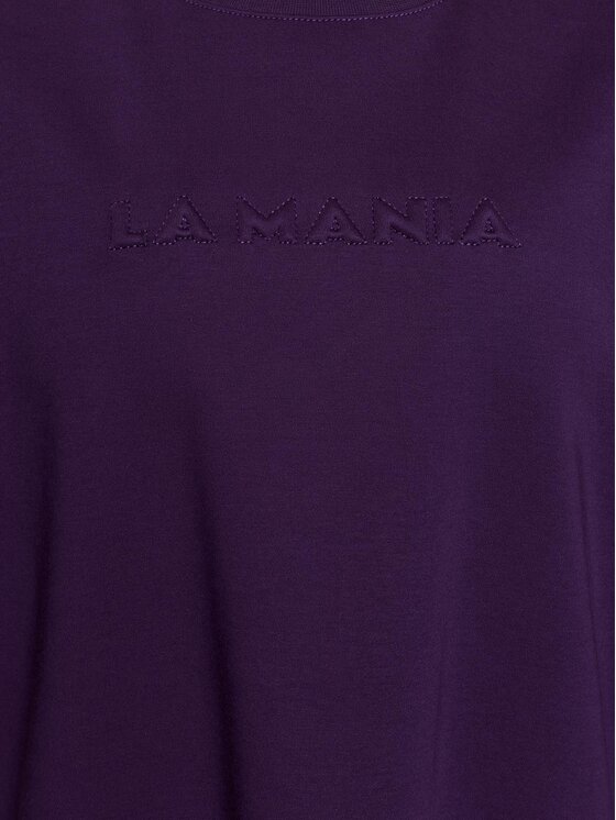 La Mania La Mania T-Shirt RODNEY Fioletowy Basic Fit