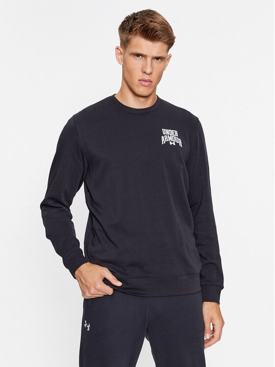 Under Armour Under Armour Mikina Ua Rival Terry Graphic Crew 1379764 Čierna Loose Fit
