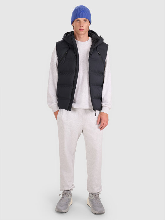 4F 4F Kamizelka URBAN COMMUTER Czarny Regular Fit