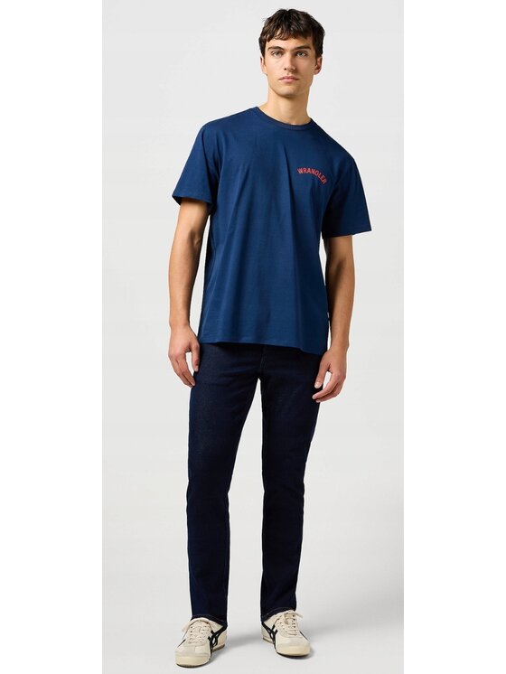 Wrangler Wrangler T-Shirt Graphic Tee Niebieski Regular Fit