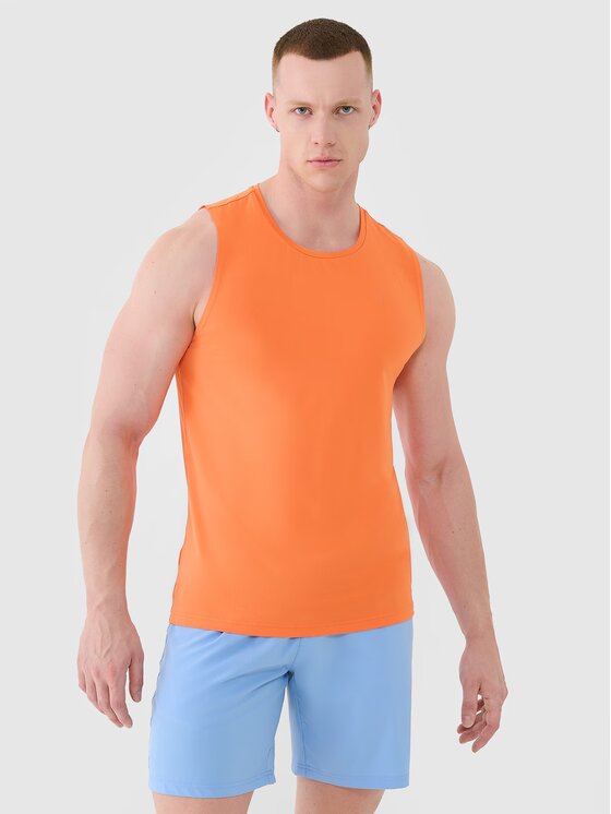 4F 4F Tank top 4FWSS25TFSLM460-70S Pomarańczowy Regular Fit