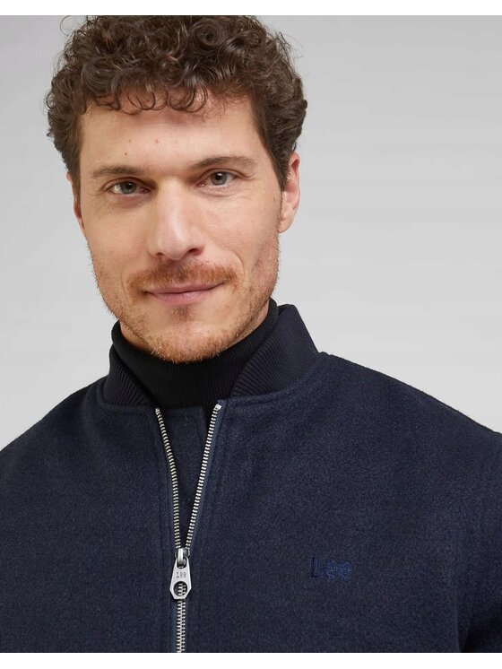 Lee Lee Kurtka bomber Wool Bomber Jacket Niebieski Regular Fit